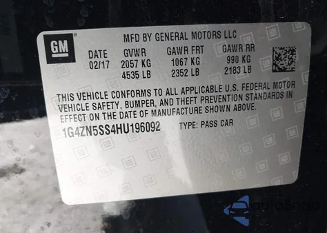 2017 Buick Lacrosse Preferred from USA, damaged, VIN 1G4ZN5SS4HU196092